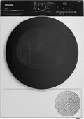 GRUNDIG Waschtrockner, 9 kg, Schwarz/Weiß, GT55924F14 freistehend, Beladungskapazität, allergikergeeignet, Touch-Display mit Startzeitvorwahl 0-24 h