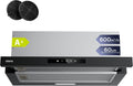 CIARRA Dunstabzugshaube, 60 cm, 600 m, Schwarz/Grau, CBCB6909A A+ ³/h Flachschirmhaube mit CBCF055