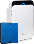 alfda Dunstabzugshaube, 60 m, Weiß/Blau, ALR300 Comfort Luftreiniger mit HIMOP HEPA-Filter, entfernt Pollen, Staub