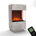 GLOW FIRE Elektrokamin, 55x96x40 cm, Grau, Wasserdampf Kamin OGF 1 Mini (Standkamin) - mit, Knistereffekt & Fernbedienung