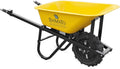 BAMATO Schubkarren, 75 Liter, 150 kg, 500 W, Gelb/Schwarz, elektrische Schubkarre MTR-150, leistungsstarker Elektromotor