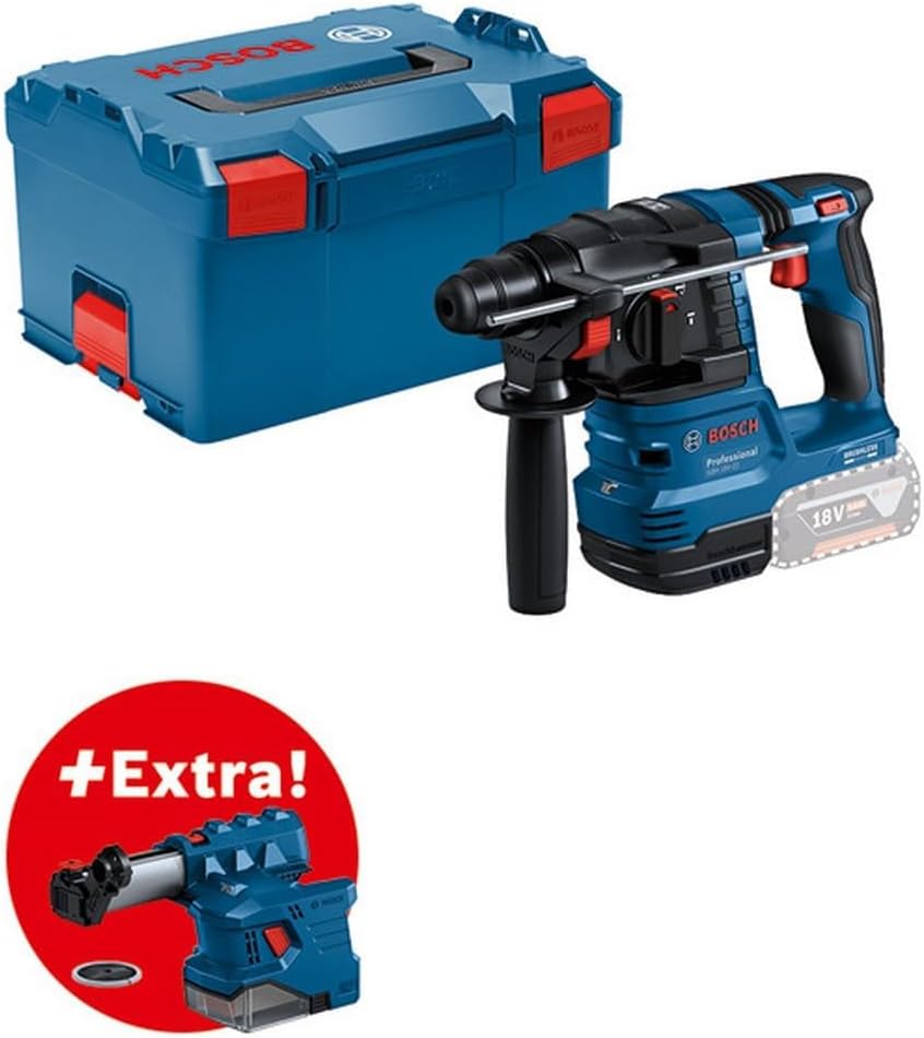 Bosch Professional Elektrowerkzeug, 18 V, Blau/Schwarz/Rot, System Akku Bohrhammer GBH -22 (mit SDS plus, KickBack Control und Vibration Control