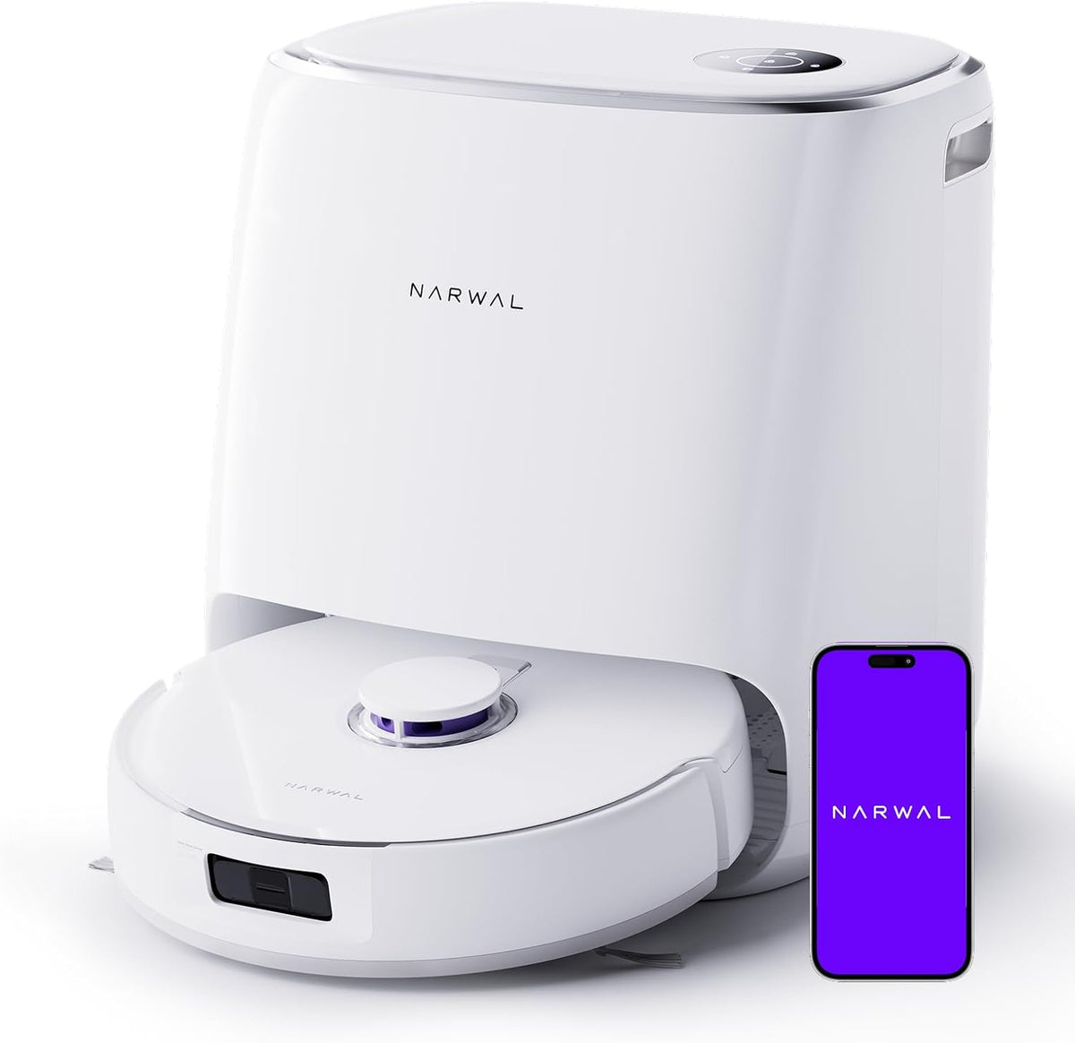 NARWAL Saugroboter, Weiß, Freo X Ultra mit Wischfunktion, Wischroboter Selbstreinigend mit 8.200 Pa Saugkraft, All-in-One-Station