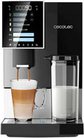 Cecotec Kaffeemaschine, 19 Bar, Schwarz/Silber, Milchbehälter, Thermoblock-System, 5 Mahlstufen, 150 g Kaffeespeicher