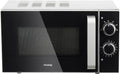 H.Koenig Mikrowelle, 24,5 cm, 700 W, 20 L, Schwarz/Silber, Kompakt Design VIO4, Leistungsstark, Drehteller, Multifunktion 5 Heizstufen