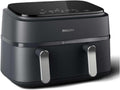 Philips Heissluftfritteuse, 38,25 x 44,39 x 31,42 cm, 9,0 l, Schwarz/Silber