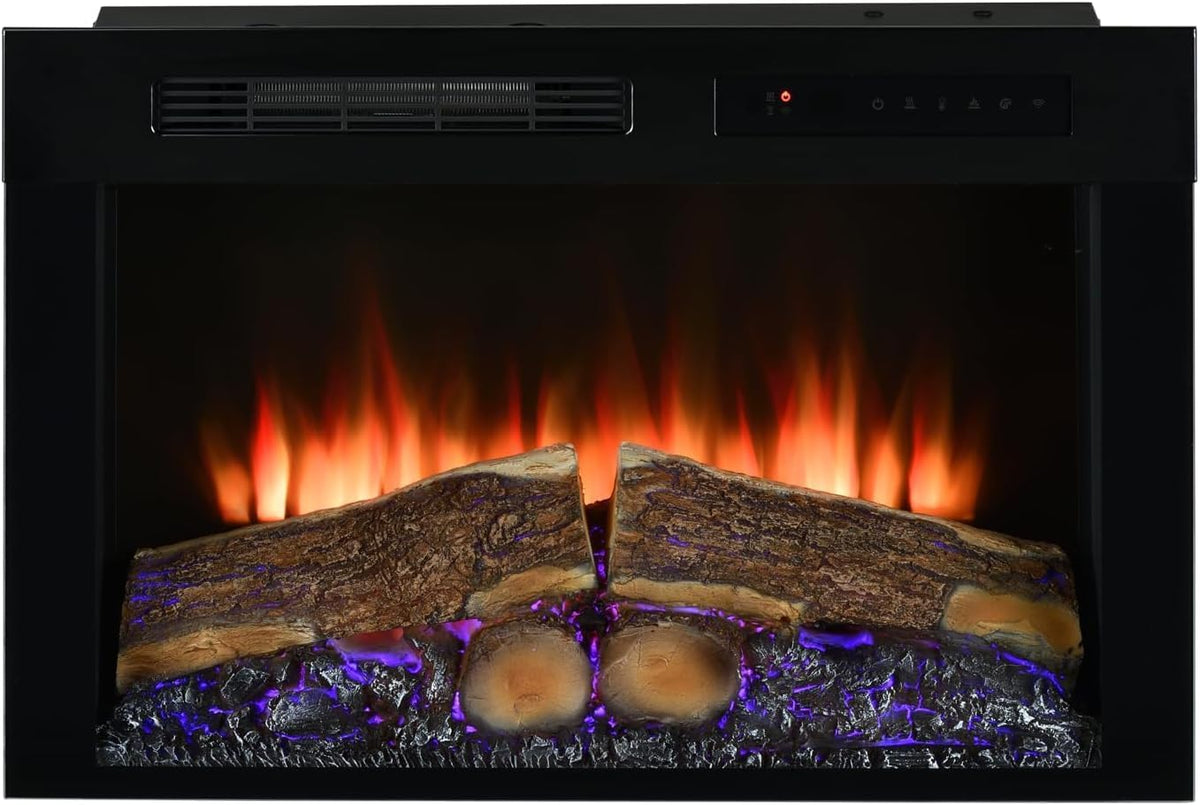 DIMPLEX Elektrokamin, 66.0 cm, Schwarz/Orange/Lila, Spark Optiflame Inset Elektri Kamin, Feuerraumeinsatz mit 13 Farbthemen