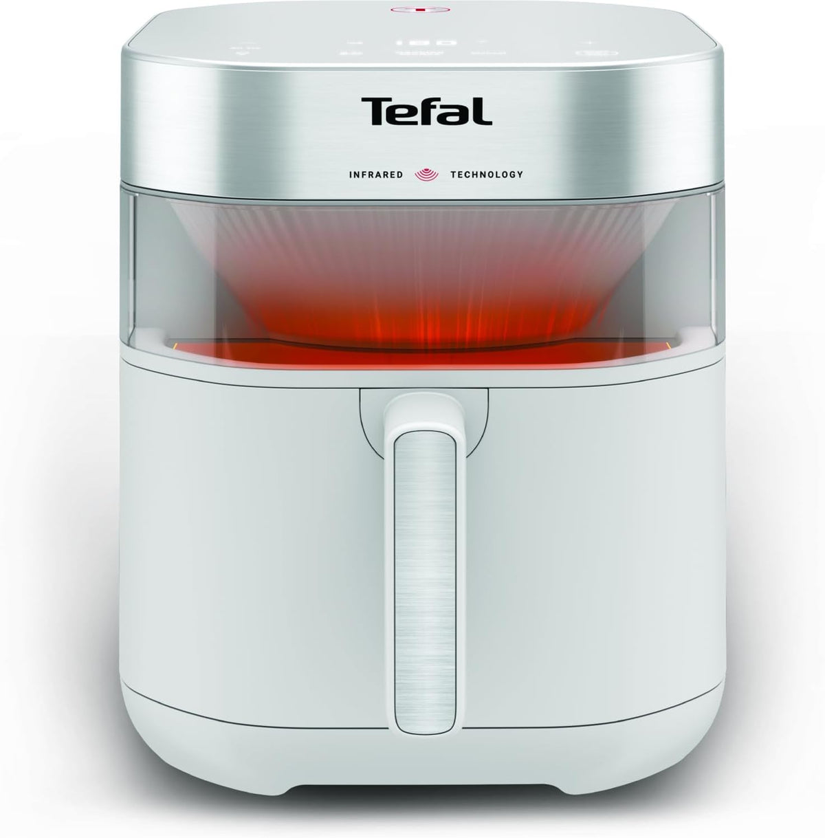 Tefal Heissluftfritteuse, 7 Liter, Weiß/Silber, Easy Fry Infrared Heißluftfritteuse, bis zu 99% weniger Fett, Infrarottechnologie