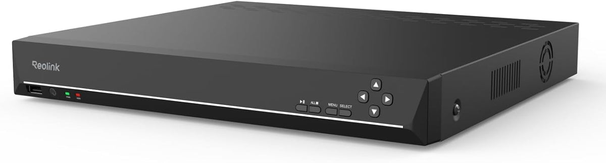 Reolink Überwachungskamera, Schwarz, NVR 36 Kanal CCTV System, 3 HDD Einschübe, Keine HDD enthalten. Unterstützt 16MP/12MP/4K/5MP/4MP HD IP