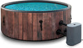 COIL Badewannen mit Sprudelfunktion, 175 cm Durchmesser, 68 cm Höhe, 930 Liter, DWF, Braun/Schwarz