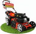 Hecht Rasenmäher, 4,4 kW, 53 cm, 75 l, rot/schwarz/silber, 5-IN-1 Benzin, leistungsstarker 4 Takt Eco Motor (6