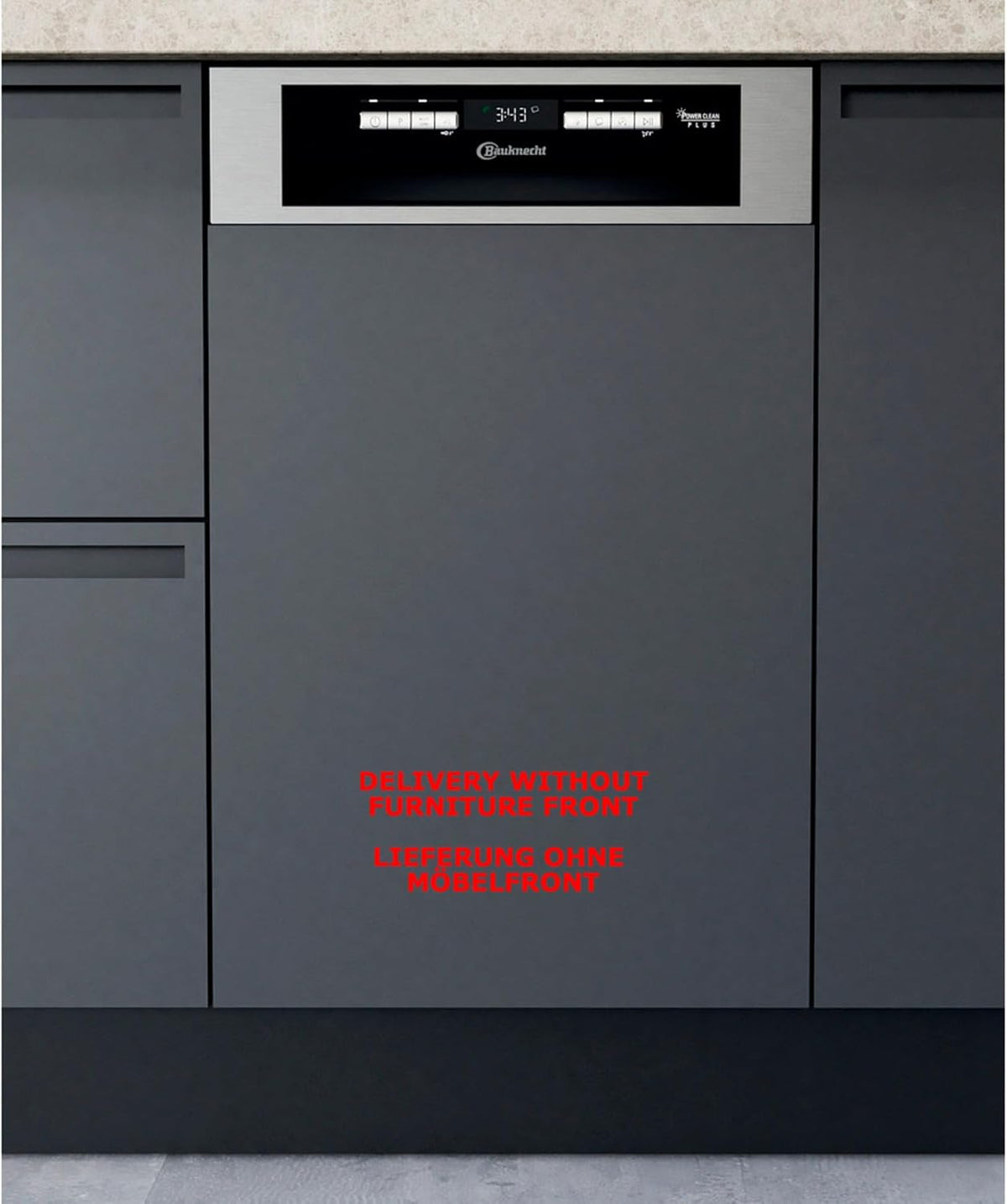 Bauknecht Geschirrspüler, 45 cm, Schwarz/Silber, BSBO 3O23 PF X Integrierter / /