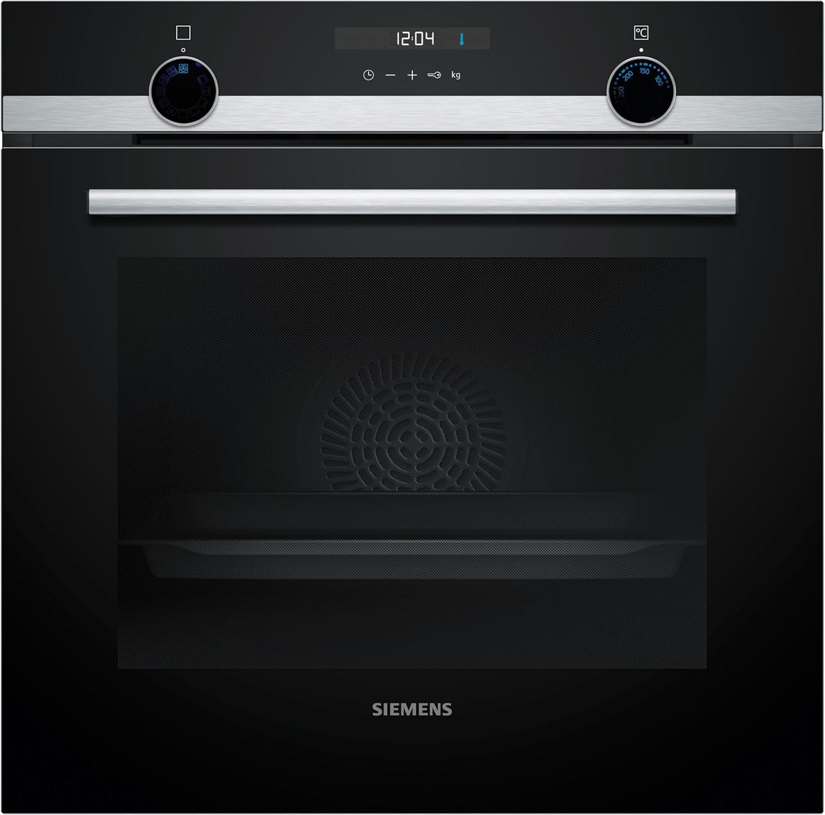 SIEMENS Backofen, 60 x 60 cm, Schwarz/Silber, HB517GBS3, iQ500, Einbau-, Hydrolytische Reinigungshilfe, lightControl für intuitive Bedienung