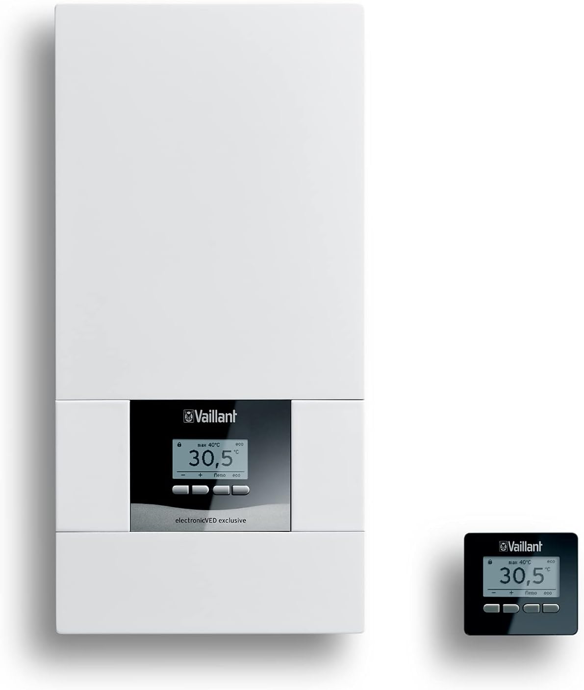 Vaillant Elektrische Durchlauferhitzer, 27 kW, 400 V, Weiß/Schwarz, elektronischer Durchlauferhitzer, VED exclusive 27/8
