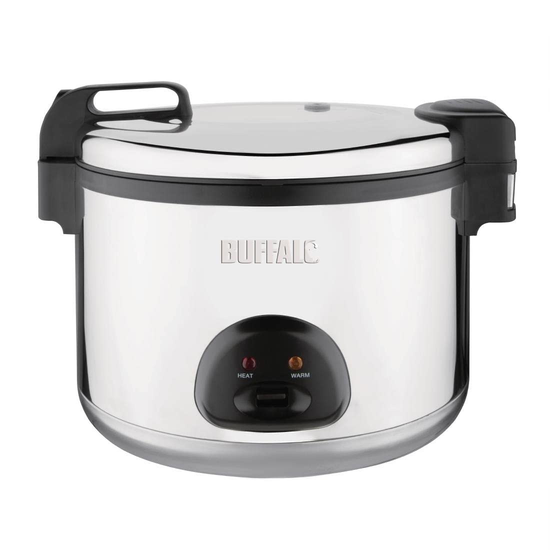 Buffalo Heißluftfritteuse, 20 Liter, 2.85 kW, Silber/Schwarz, Premium Großer Reiskocher 9 Ltr, energiesparend, Edelstahl