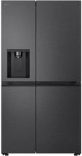 LG Side-by-Side-Kühlschrank, Schwarz Metallic, GSJC40EPPE Side-by-Side Kühlschrank mit Gefrierfach, Door-in-Door Funktion