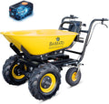 BAMATO Schubkarren, 100 Liter, 300 kg, 300 W, 400 W, Gelb/Schwarz, Elektrische Schubkarre MTR-, Elektroantrieb, Traglast