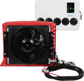 StandHeiz Klimaanlage, 1800 W, 12 V, Rot/Schwarz/Weiß, Dach- Stand für Wohnmobil LKW Wohnwagen Traktor, Elektrische Parkplatz Dachmontage