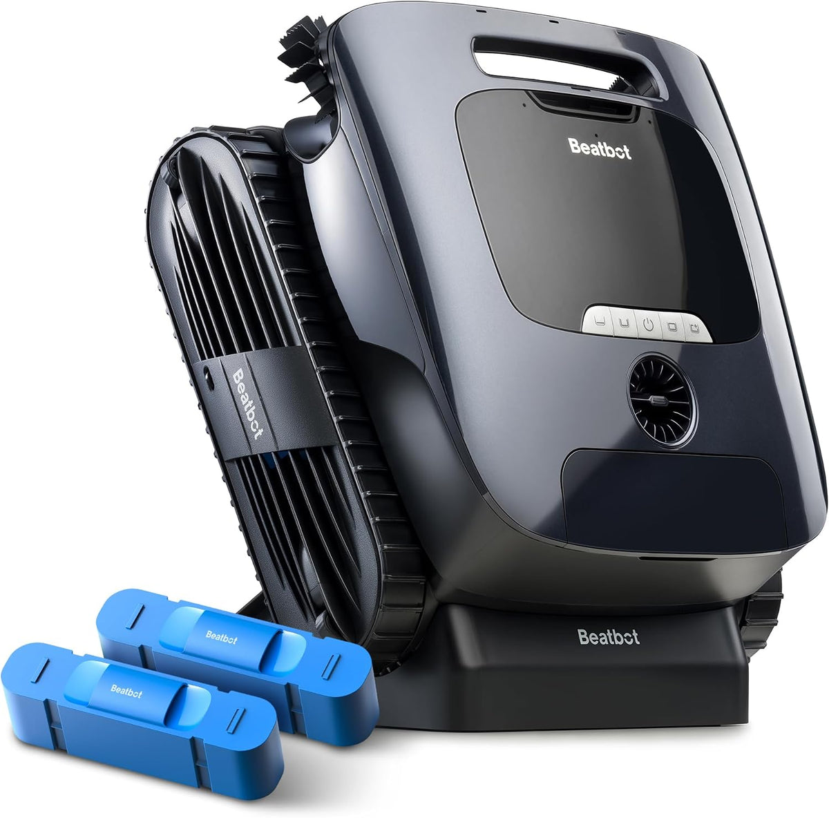 Beatbot Poolroboter, 360 m, Schwarz/Blau, AquaSense 2 Ultra Kit Klarwasser-Set für kabellosen, reinigt Boden, Wände und Wasserlinie