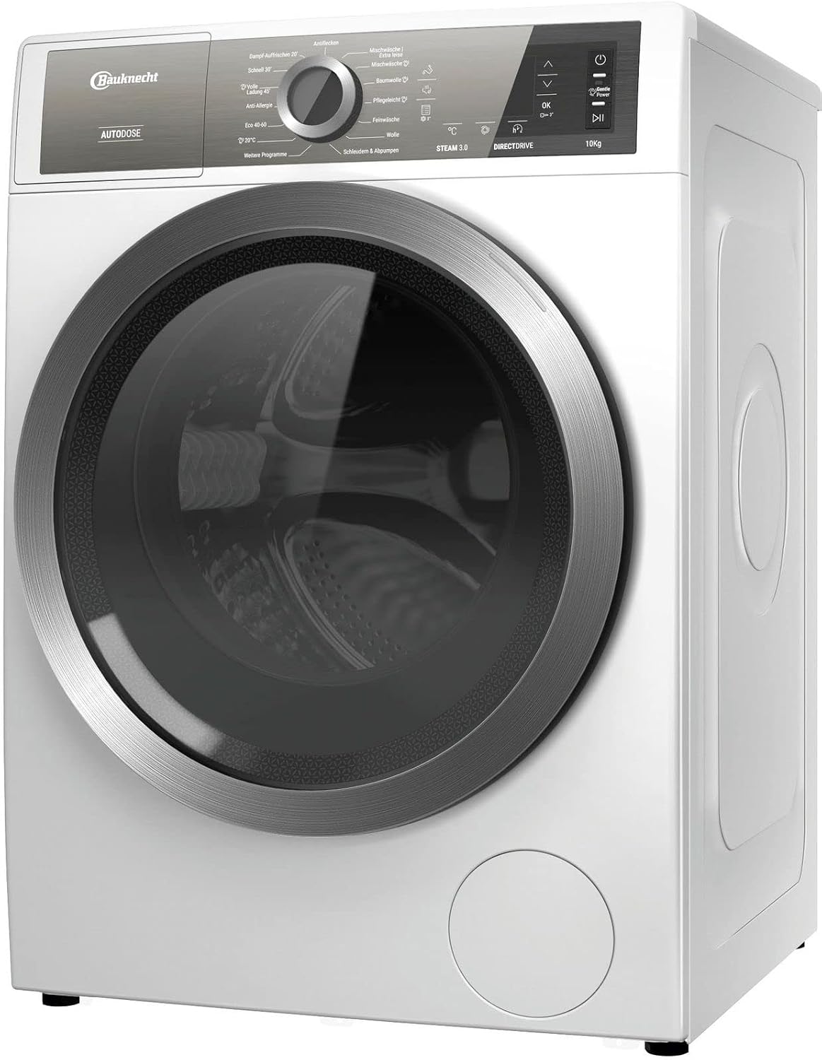 Bauknecht Waschmaschine, 10 kg, Weiß/Silber, B8 W046WB DE Frontlader / A /