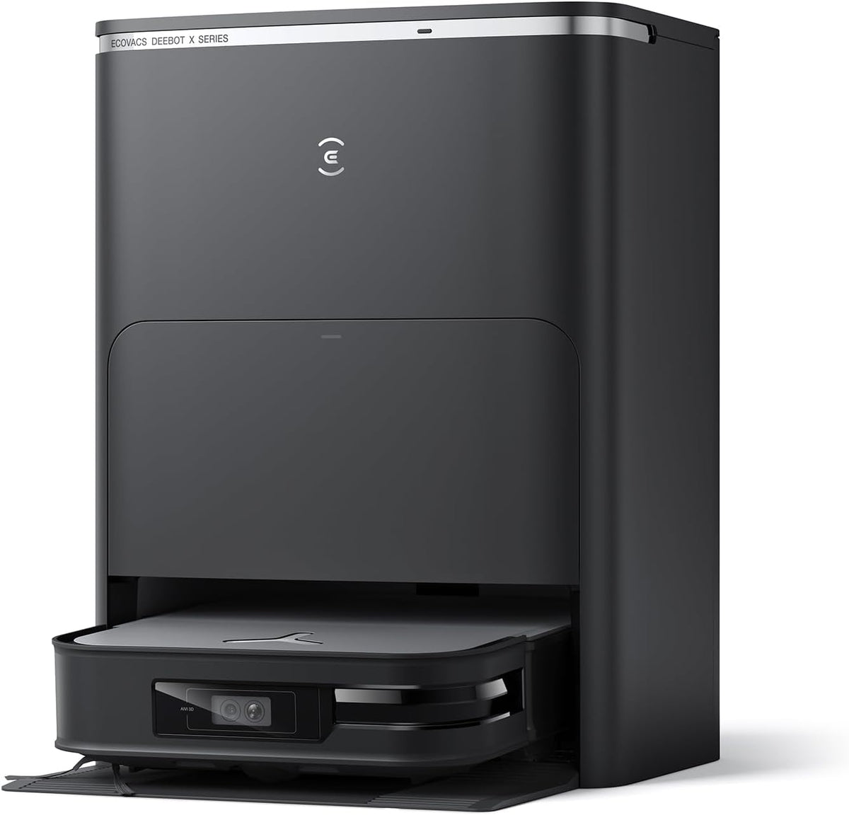 ECOVACS Saugroboter, 15 mm, Schwarz, DEEBOT X2 Omni mit Wischfunktion Absaugstation 8000 Pa, Mopp-Hebesystem, Selbstreinigend Roboterstaubsauge