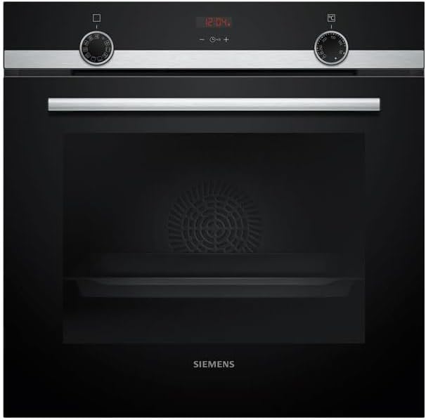 Siemens Backofen, 71 Liter, Schwarz/Silber, Edelstahl Einbau- iQ300, Umluft 3D Plus