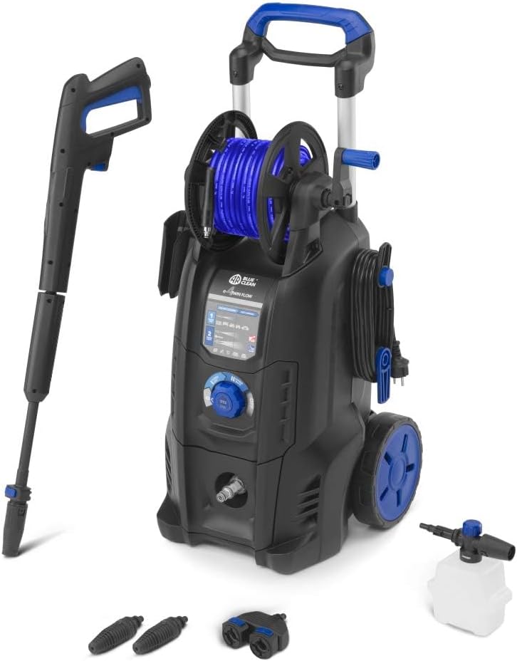 AR Blue Clean Hochdruckreiniger, 150 bar, 2500 W, 810 l, Schwarz/Blau, e-4 TWINFLOW mit Dualtech System (