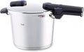 Fissler Vitaquick/Schnellkochtopf-Set Schnellkochtöpfe, 22 cm, 6 L, Silber/Schwarz