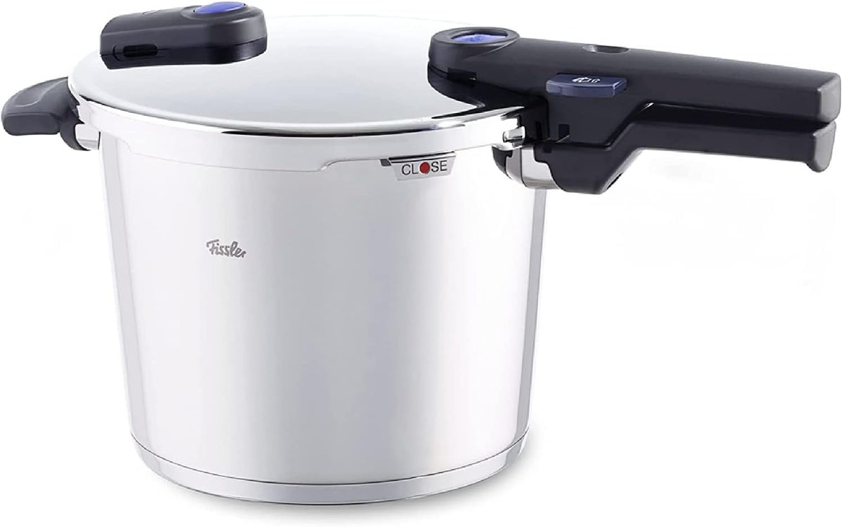 Fissler Vitaquick/Schnellkochtopf-Set Schnellkochtöpfe, 22 cm, 6 L, Silber/Schwarz