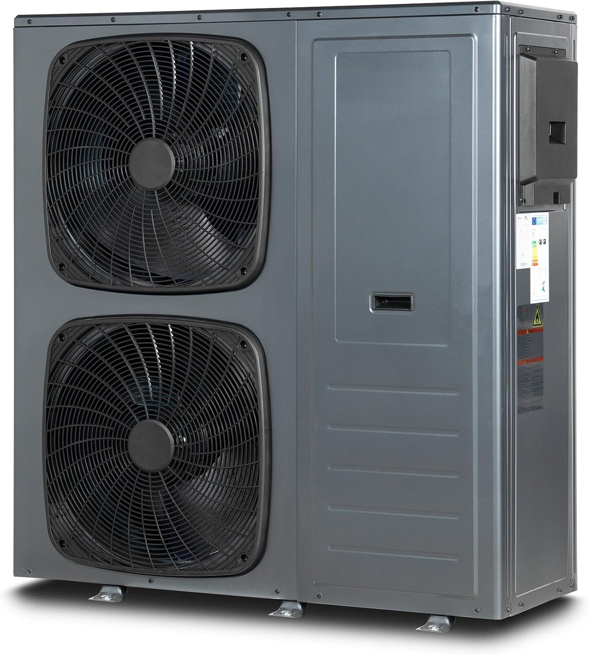 Smad Kompressor, 14KW, 240 V, Grau, R290 Inverter Luft Wärmepumpe, COP 5.11, Warmwasser 30-60 ℃, Kühlung 5-25℃, Heizung 24-75℃
