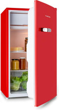 Klarstein Kühlschrank, 90 l, Rot, Beercracker, 90-Liter-, Volumen:, Energieeffizienzklasse E, Gefrierfach, Gemüsefach
