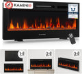 KAMINIO Elektrokamin, 42 Zoll, Schwarz, Marlon - Elektrischer 3-in-1 Kamin mit Heizung, 3D-Flammeneffekt, 12 Flammenfarben