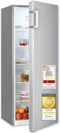Exquisit Kühlschrank, 242 Liter, 143 cm, Silber, ohne Gefrierfach, Großer, 5 Ablagen, Vollraum hoch, KS5320-V-H-010E inoxlook