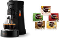 Philips Kaffeemaschine, 0,9 L, Schwarz, Senseo Select Kaffeepadmaschine Bundle mit 66 Kaffeepads, 3 Kaffeespezialitäten