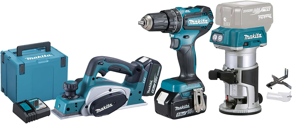 Makita Werkzeugsets, Blau/Schwarz/Silber, Akku-Werkzeugset LXT DLX3116TJ