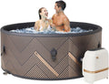 Miweba Pools, Gartensaunas & Badewannen mit Sprudelfunktion, 173.0 cm, Braun/Schwarz