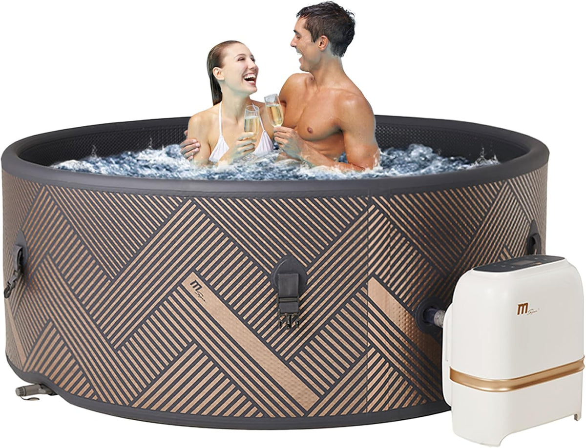 Miweba Pools, Gartensaunas & Badewannen mit Sprudelfunktion, 173.0 cm, Braun/Schwarz