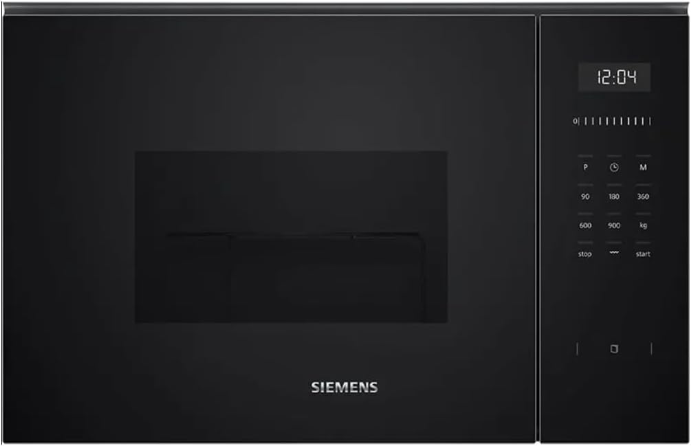 Siemens Mikrowelle, 25 Liter, 900 W, Schwarz, CookControl8 Einbau- BE555LMB1F, iQ500