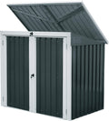 Zelsius Mülltonnenbox, 158 x 101 x 134 cm, Anthrazit, Gartenschrank, Metall Geräteschrank mit Lüftungsgittern, Aufbewahrungsbox