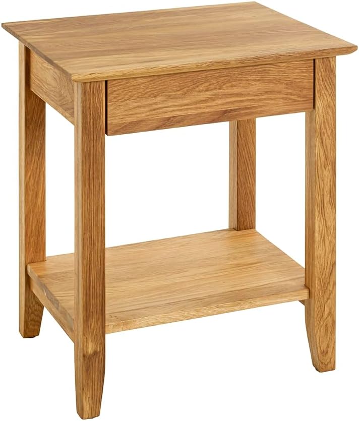 HAKU Beistelltisch, 40 cm, Eiche, Konsole, Massivholz - Maße: B 50 x H 60 x T, Style: Traditional