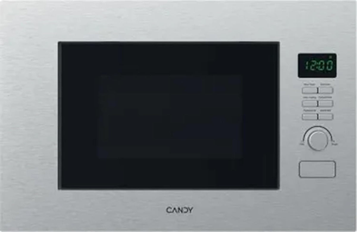 CANDY Mikrowelle, 20 Liter, 700 W, Silber/Schwarz, CA38FL7NWBXG Kombi-, Einbau-Einbau, rostfrei