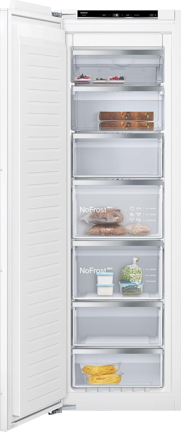 Siemens GS51NAWCV iQ500 Gefrierschrank, 161 x 70 cm, 289 L, noFrost nie wieder abtauen, bigBox Platz für großes Gefriergut, varioZone flexible