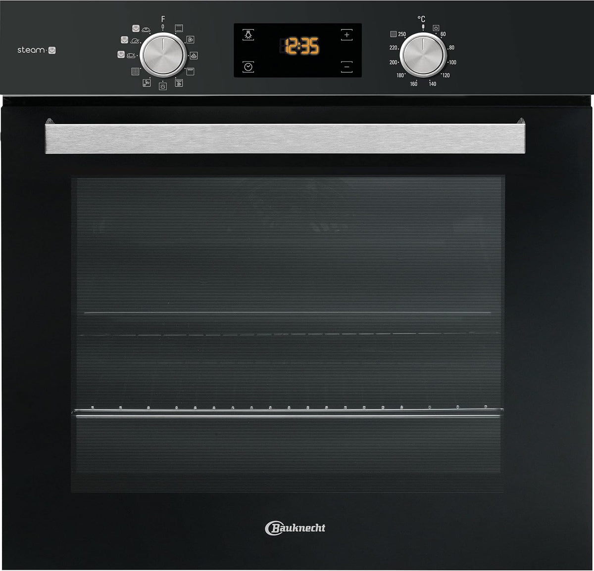 Bauknecht Backofen, 71l, Schwarz, BAK5S KP8V2 BLG Einbau- mit Pyrolyse und Dampffunktion , glas