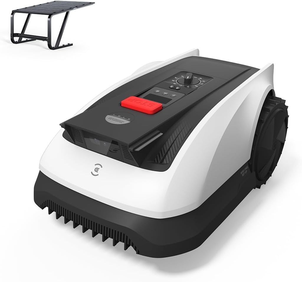 ECOVACS Mähroboter, 800m, Weiß/Schwarz, Goat O800 RTK Set, inkl. Garage für O800 RTK, ohne Begrenzungskabel, geeignet für ²
