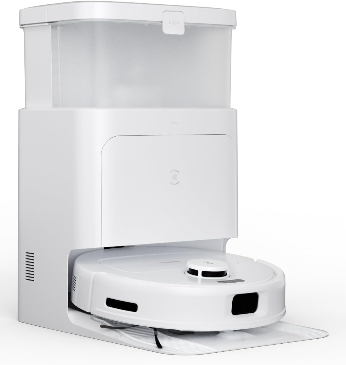 ECOVACS Saugroboter, Weiß, DEEBOT N30 PRO Omni mit Wischfunktion, 10.000 Pa Saugleistung, ZeroTangle 2.0-Technologie