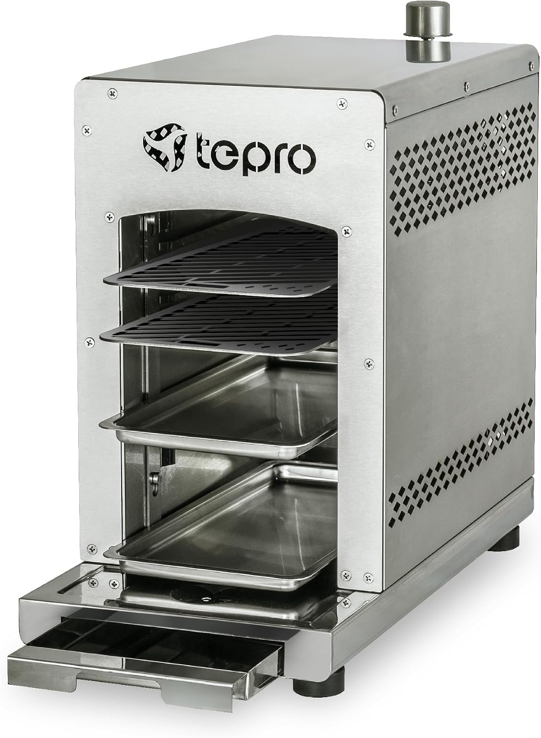 tepro Gasgrill, 23 x 56 x 40,5 cm, 3 kW, Silber, Steakgrill Toronto, Keramikgrill-Infrarot Brenner / mit Leistung