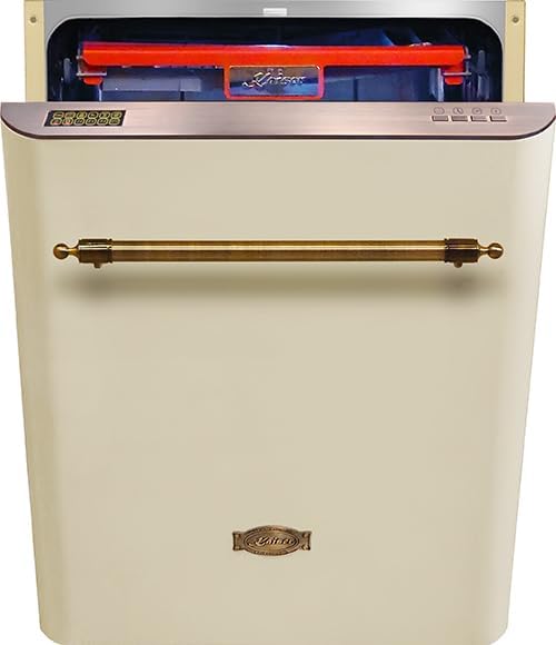 Kaiser Geschirrspüler, 14 Maßgedecke, 60 cm, Creme, Empire S 60 U 88 XL ElfEm, Einbau Retro, ECO Unterbau Spülmaschine