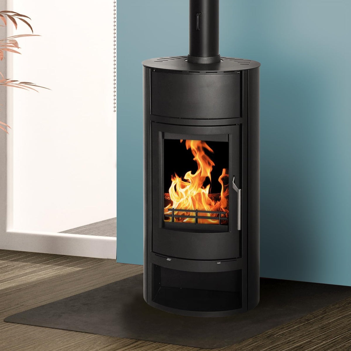 Schmitzker Kaminofen, Schwarz, 2101 Faro H2O Wasserführender Base/A