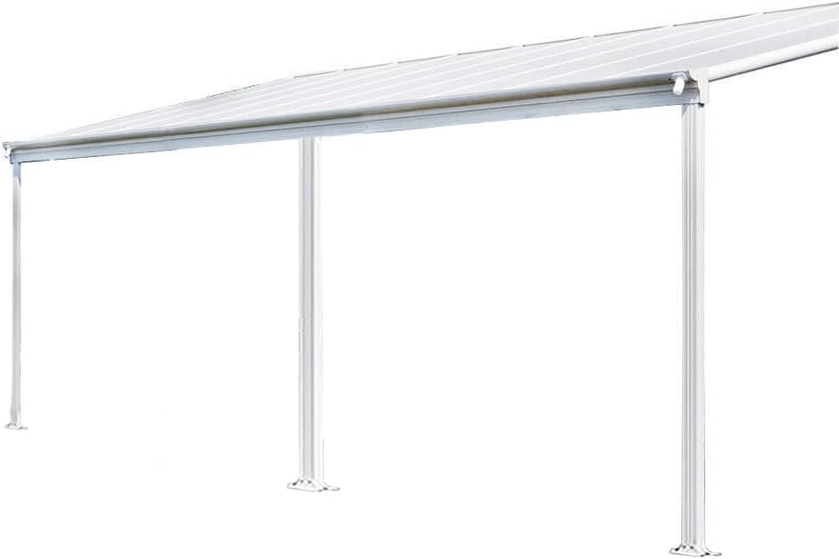 Home Deluxe Pavillon, 278 cm, Weiß, Terrassenüberdachung Solis - - B/T/H: 557 x 303 x 226/ -, Montagematererial I Carport Pavillion Pergola