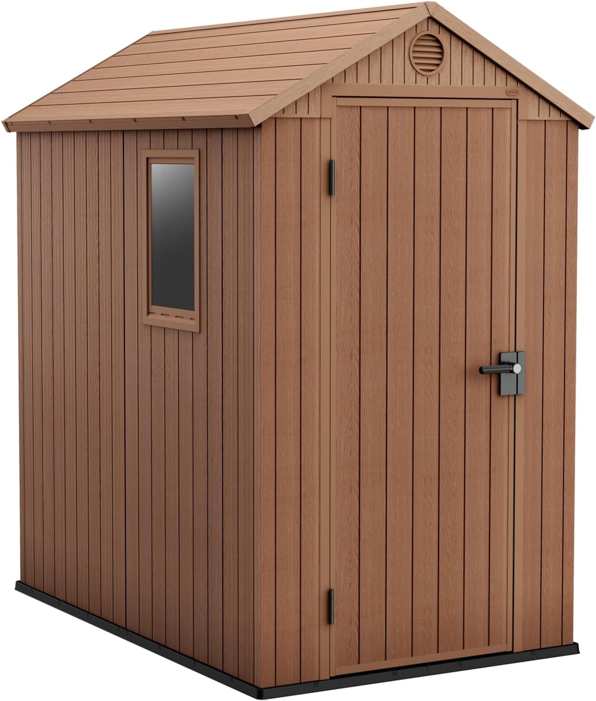 Gerätehaus Keter, 125,8 x 184,5 x 205 cm, 2 m, Braun, Gartenhaus Darwin 4 x 6, Holzoptik